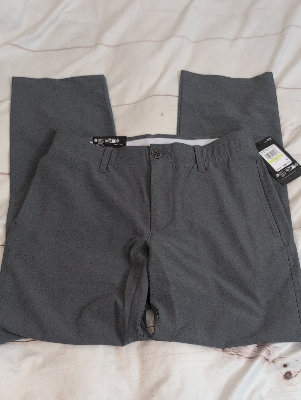 Under Armour Drive Mens Gray Golf Pants Straight Leg size 30 UPF 50